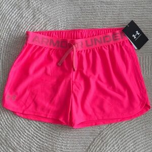 Under Armour Girls UA Play Up Solid Shorts Pink Size: YLG/G